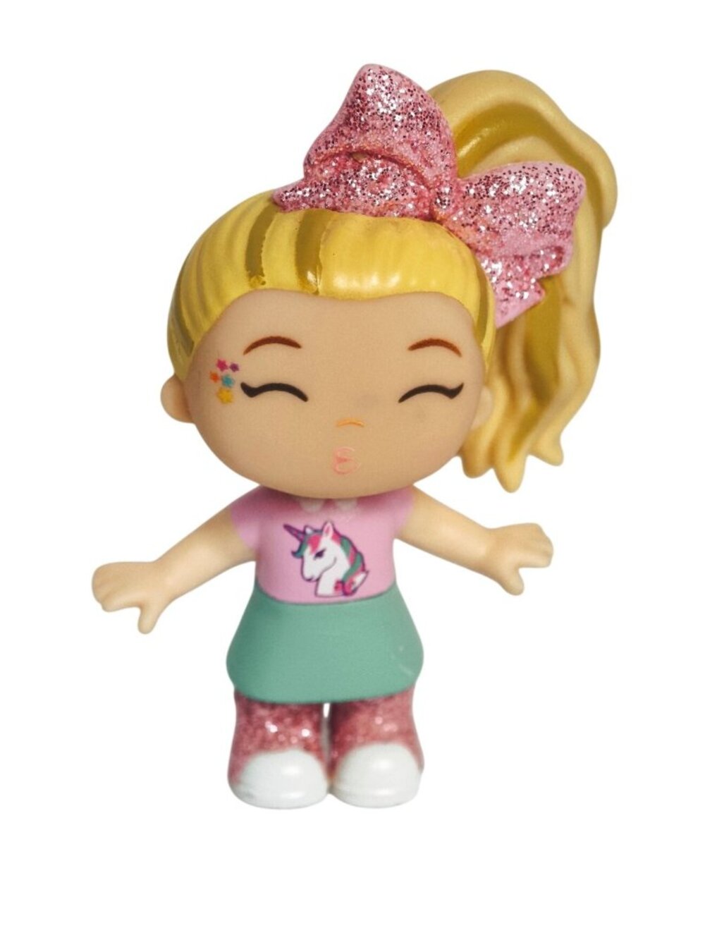 Jojo Siwa Jojos World Glittery Doll Figurine Candy Store Pink Bow Sparkly Boots